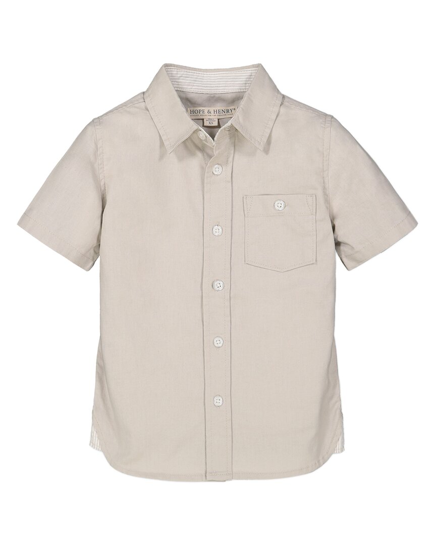 

Hope & Henry Рубашка с боковыми разрезами из льна, коричневый