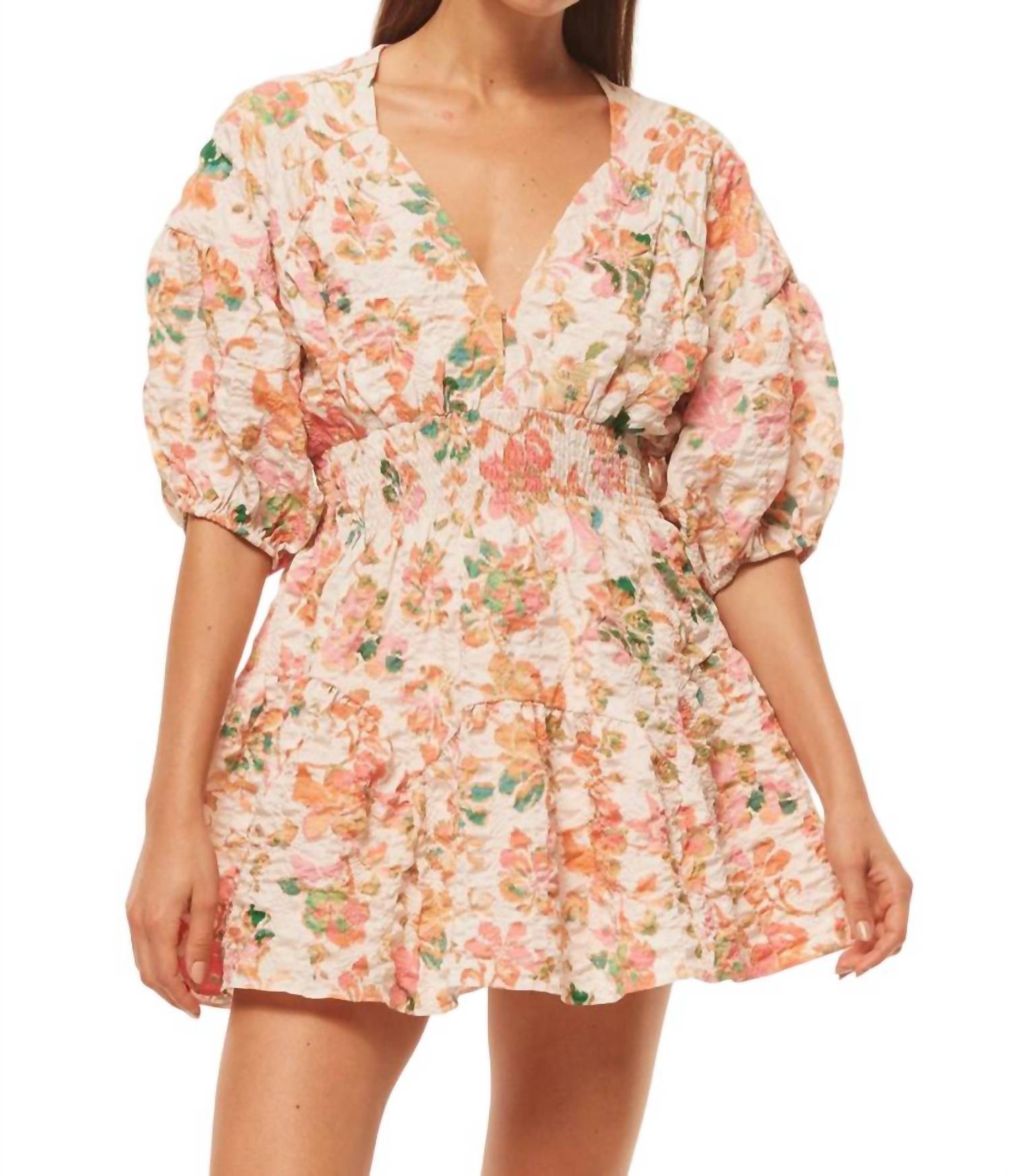

Платье мини Eight в хурме Crinkle Misa Los Angeles, цвет persimmon crinkle