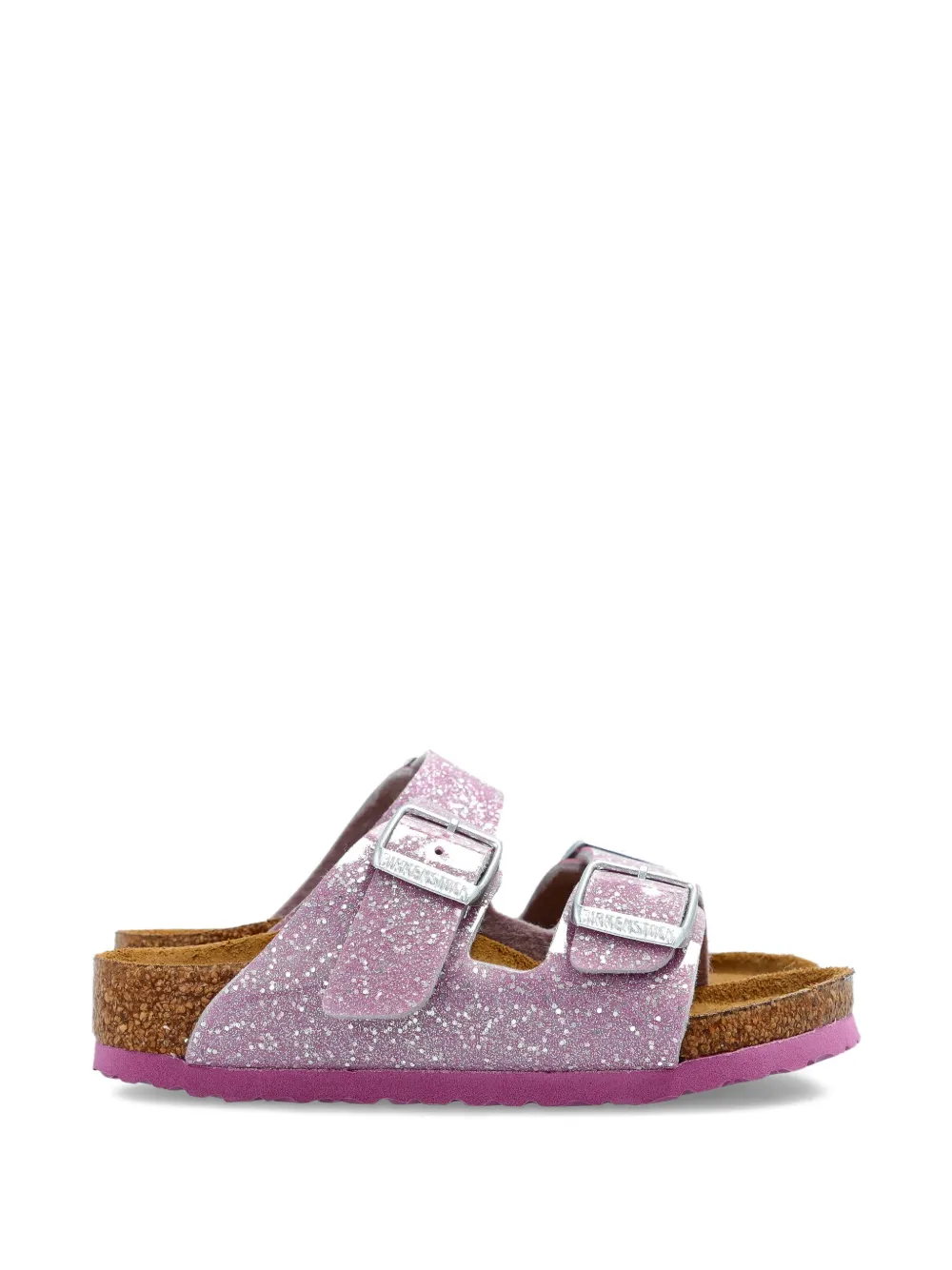 Детские сандалии Arizona из материала Birko-flor Birkenstock Kids, розовый — фото 2