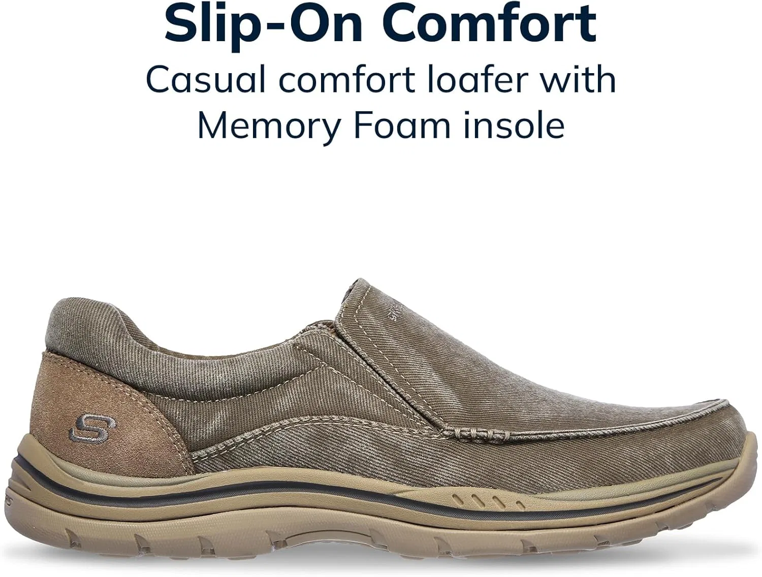 Мужские мокасины Skechers Expected Avillo, Khaki — фото 3