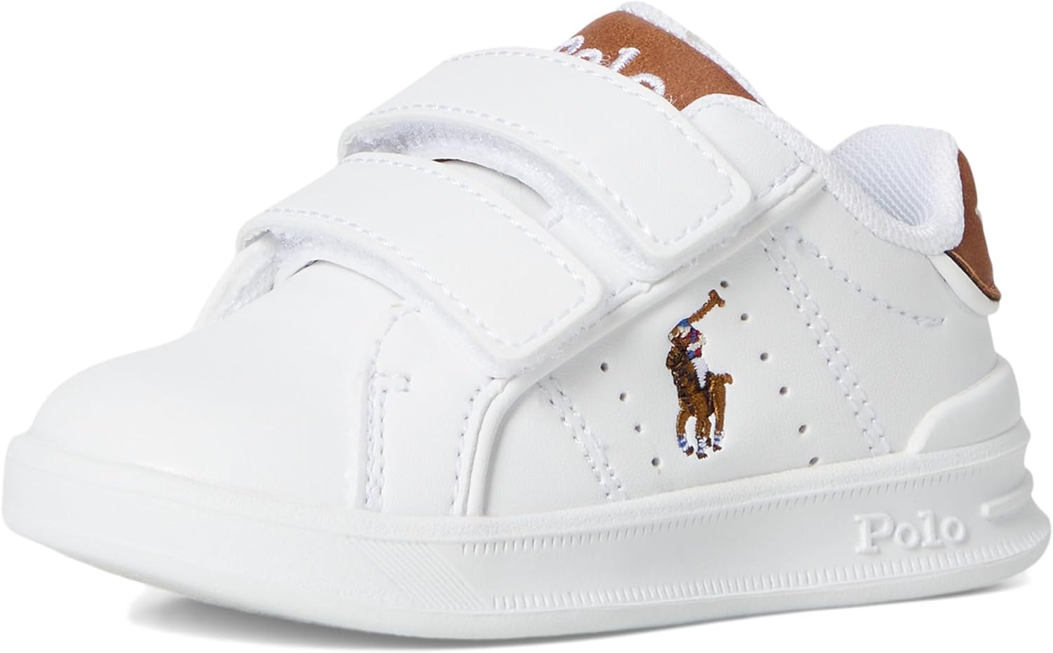 

Кроссовки POLO RALPH LAUREN Girl's Heritage Court III (Little Kid), белый/бежевый