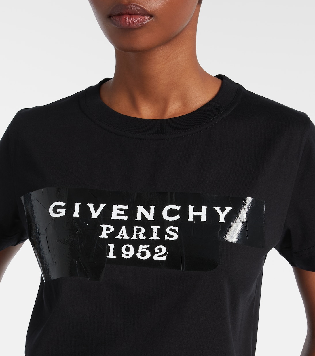 Футболка из хлопкового джерси с потертостями и принтом Givenchy, черный — фото 4