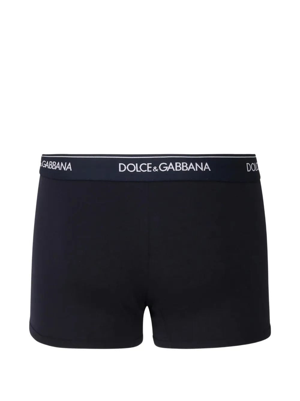Боксеры с логотипом на поясе (набор из двух штук) Dolce & Gabbana, синий — фото 2