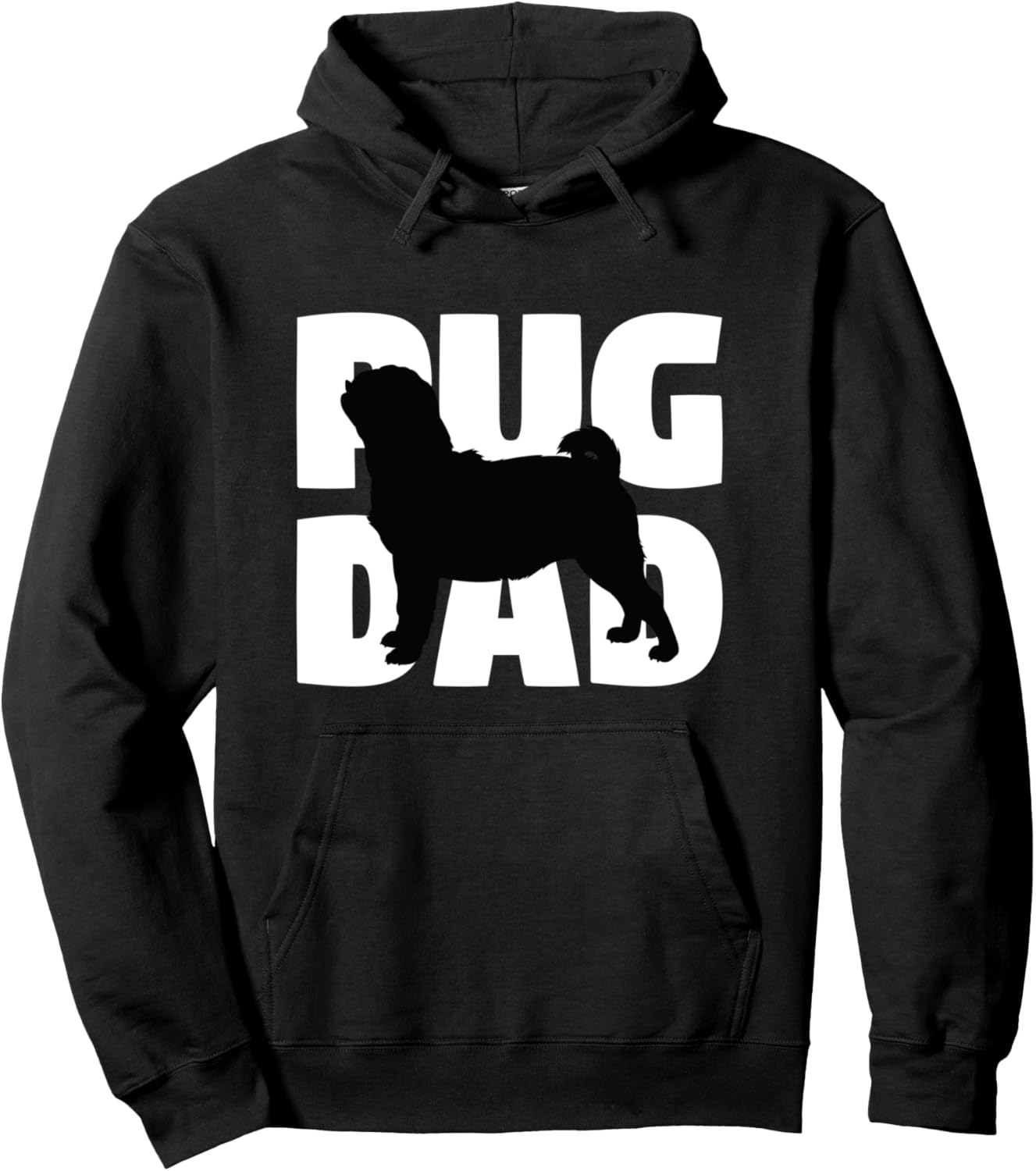 

Худи с изображением мопса, подарок для папы, черная Shirtbooth: Dog Dad Shirts