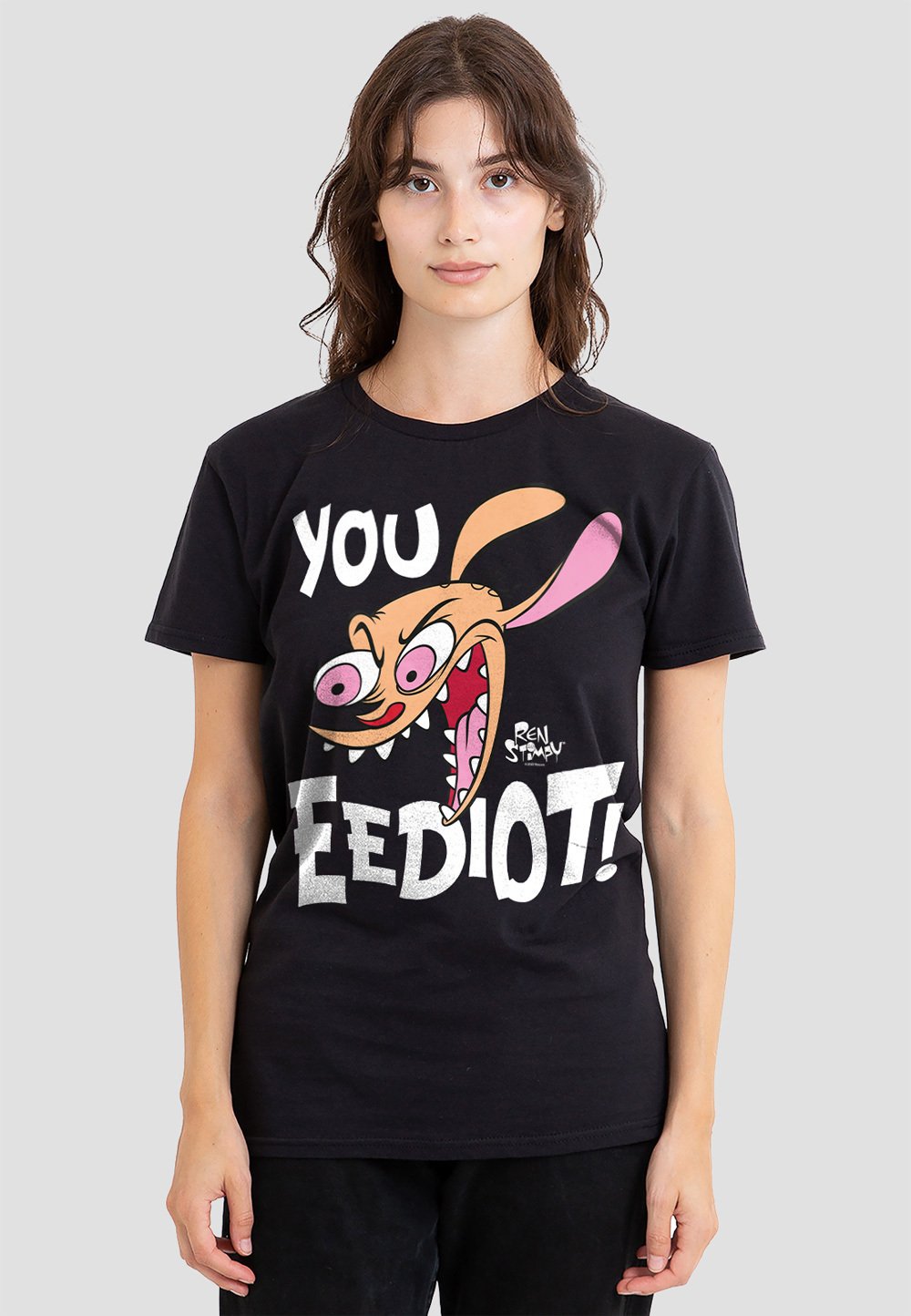 

Футболка с принтом REN AND STIMPY YOU EEDIOT! Cotton Soul, черный