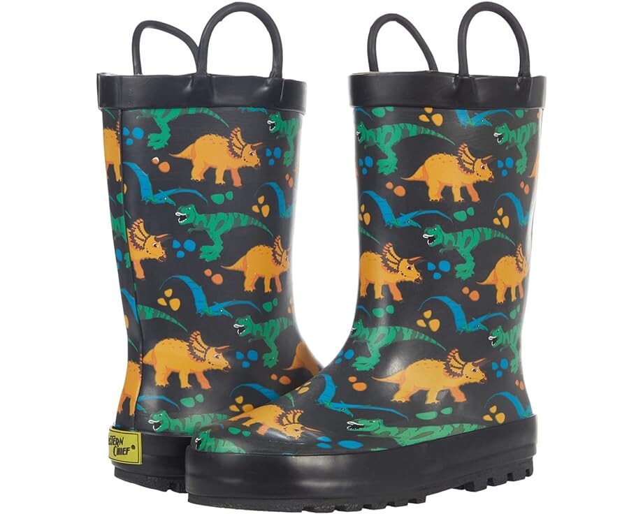

Ботинки Western Chief Dinosaur March Rain Boot, черный