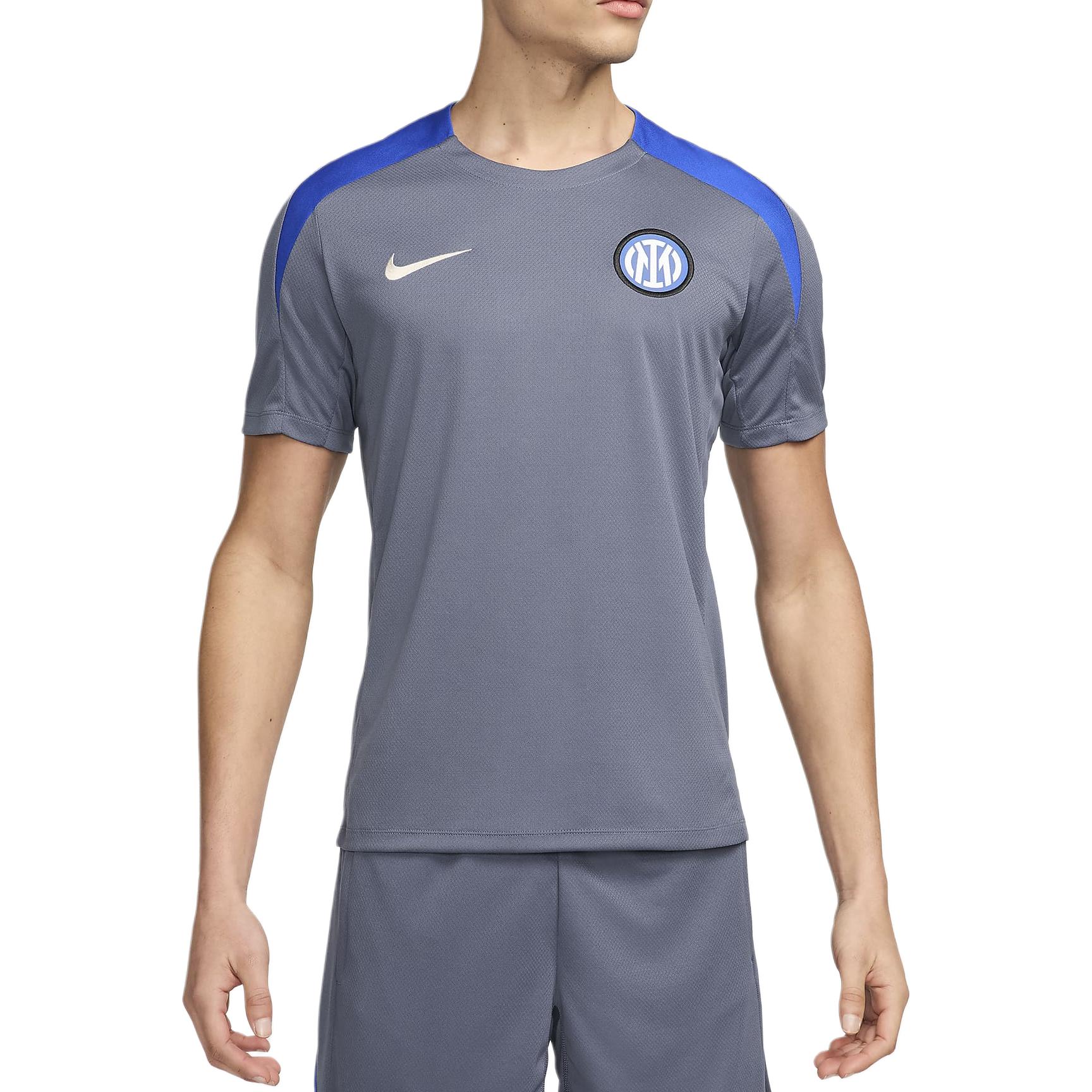Футболка Inter Milan Strike Men's Dri FIT Soccer Short Sleeve Top Nike, сине-серая — фото 2