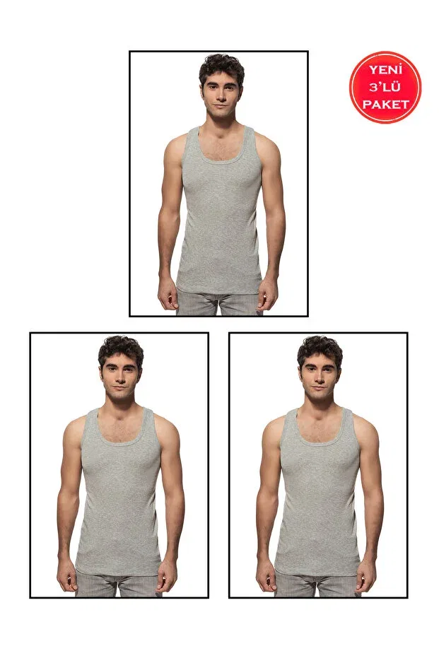 Детское белье для мальчиков 3-предметное хлопковое Özkan Underwear, Gray Melange