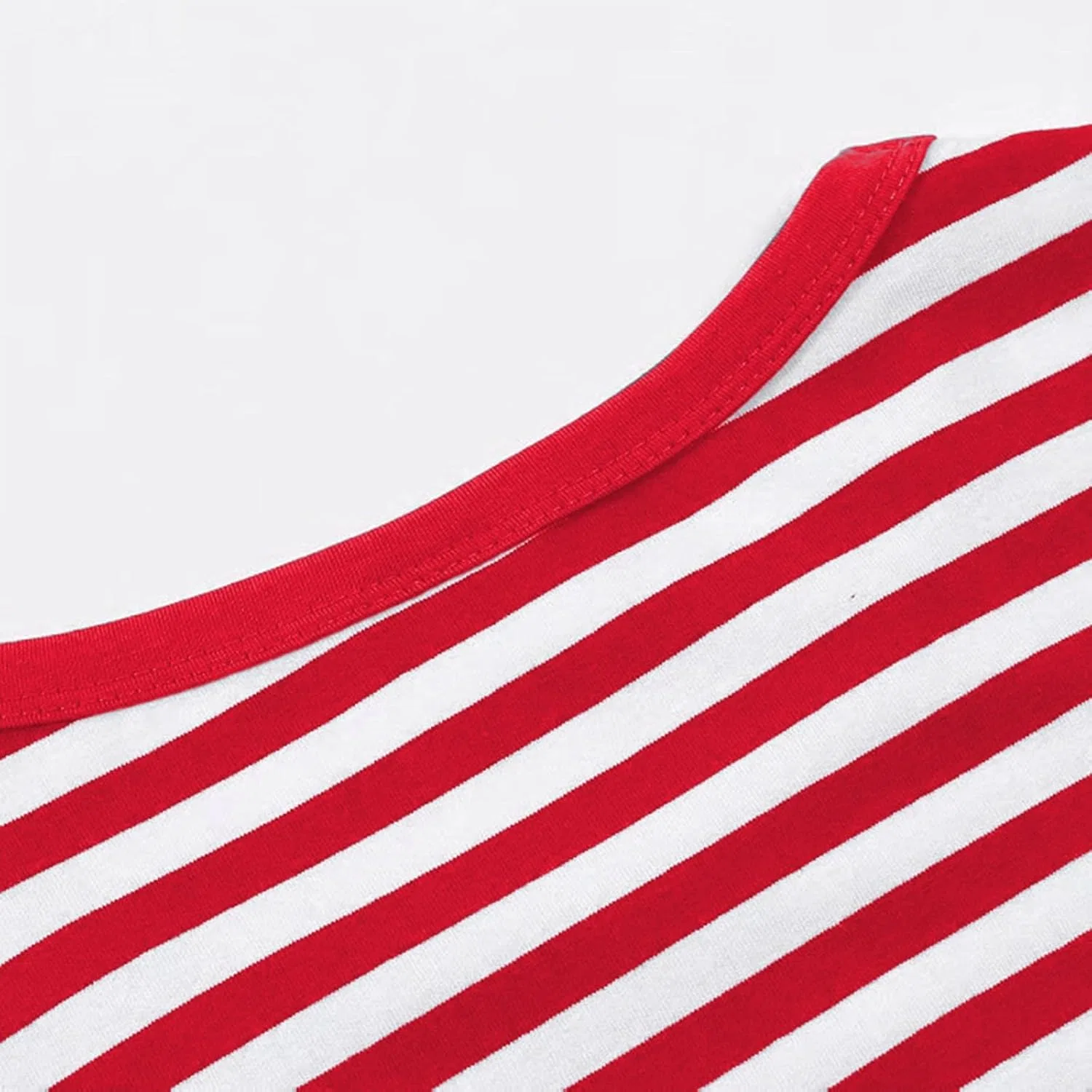Мужская повседневная футболка с длинным рукавом Striped T-Shirts, Red — фото 3