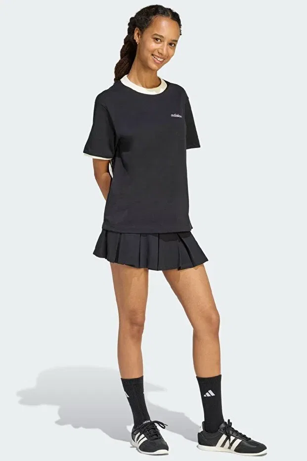 Женская юбка-шорты хлопковая Adidas, Black — фото 3