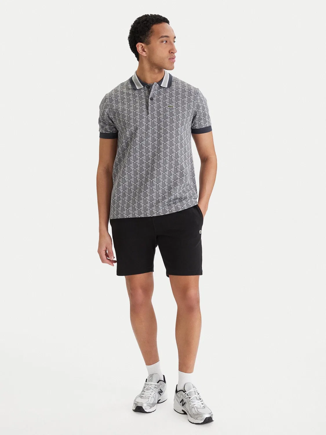 Мужские спортивные шорты стандартного кроя Lacoste, черный — фото 2