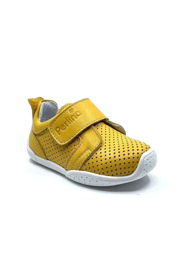 Детские туфли для девочек кожаные Perlina, Yellow — фото 2