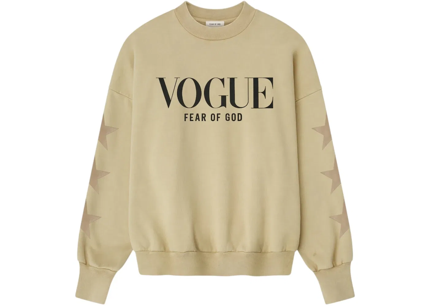 Мужской свитшот с принтом Crewneck Fear of God, Dirty Ivory
