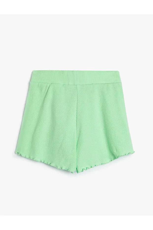 Детские шорты для девочек с оборками Basics Koton, Green — фото 2