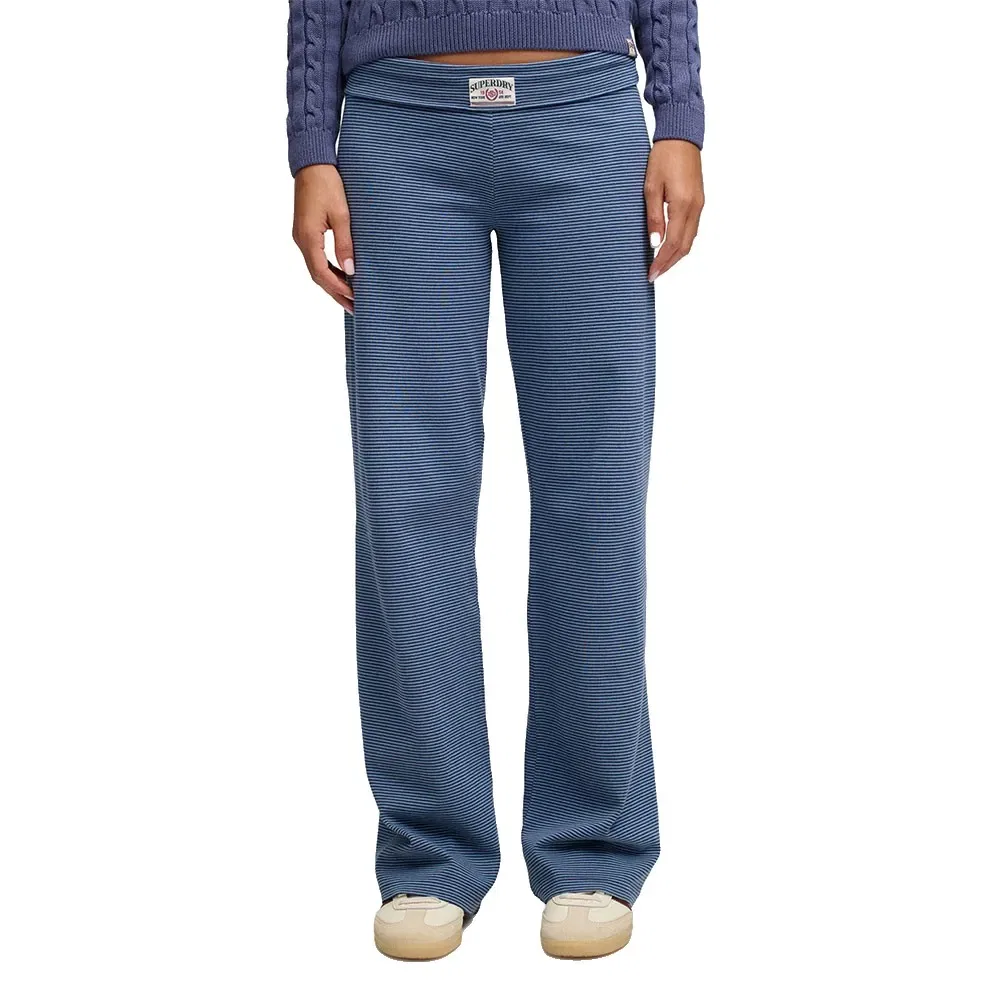 Женские спортивные брюки с полосатым принтом Athletics Essentials Stripe Jersey Superdry, Blue