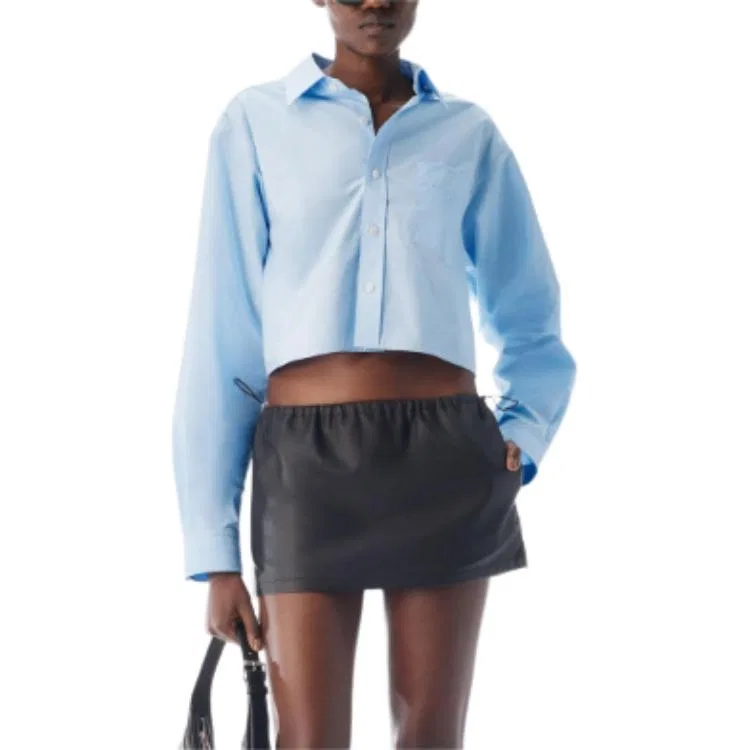 Женская рубашка с отложным воротником Alexander Wang, Blue — фото 3