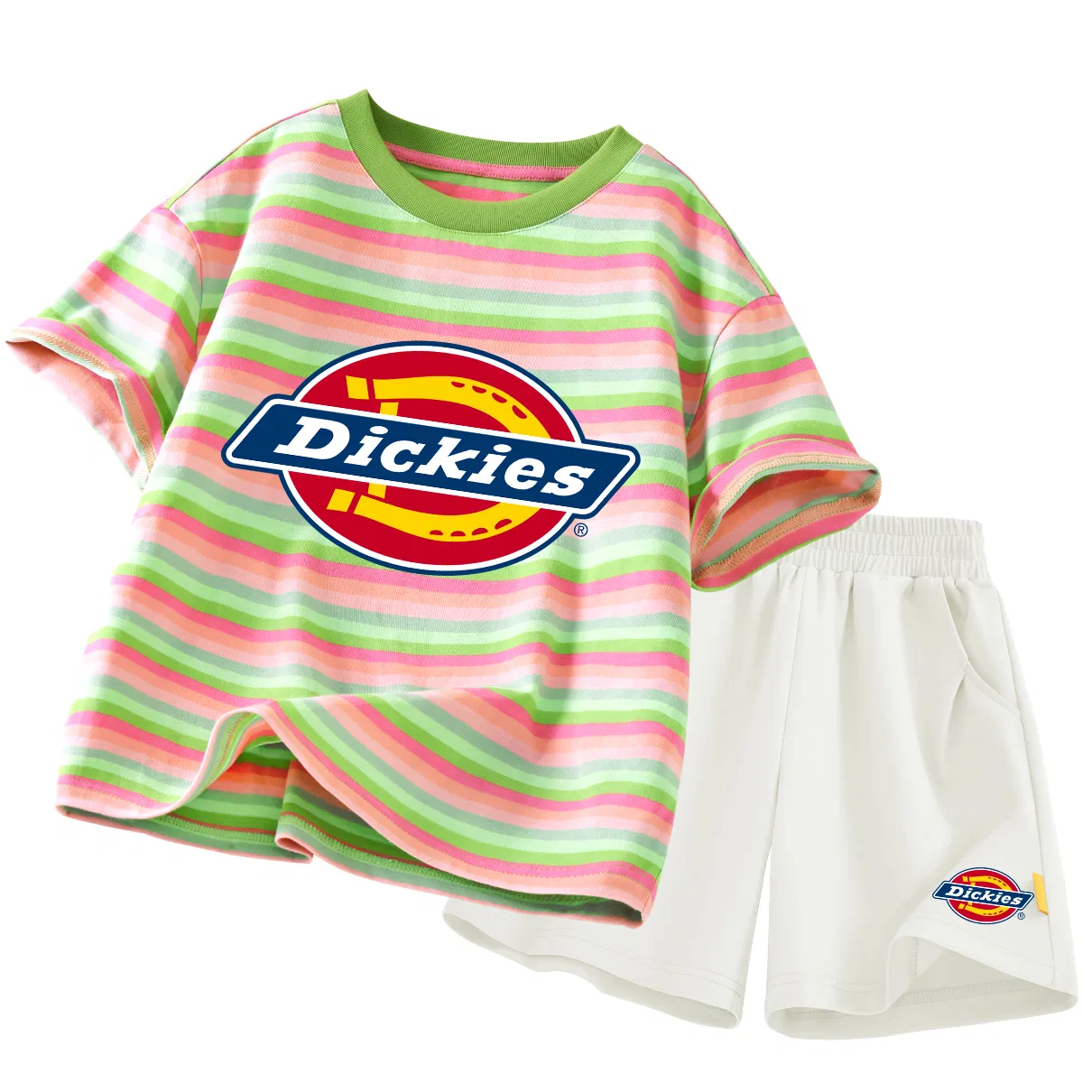 Детский спортивный комплект с логотипом Sweetheart Green+S Logo K_Bottom Right Mist White, Dickies, Sweetheart Green+S Logo K_Bottom Right Mist White