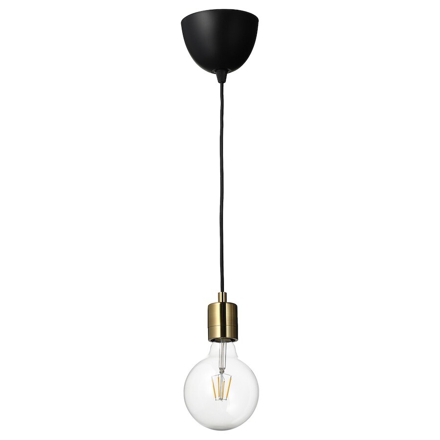 

Потолочный светильник+лампа Ikea Skaftet/Molnart Brass, прозрачный
