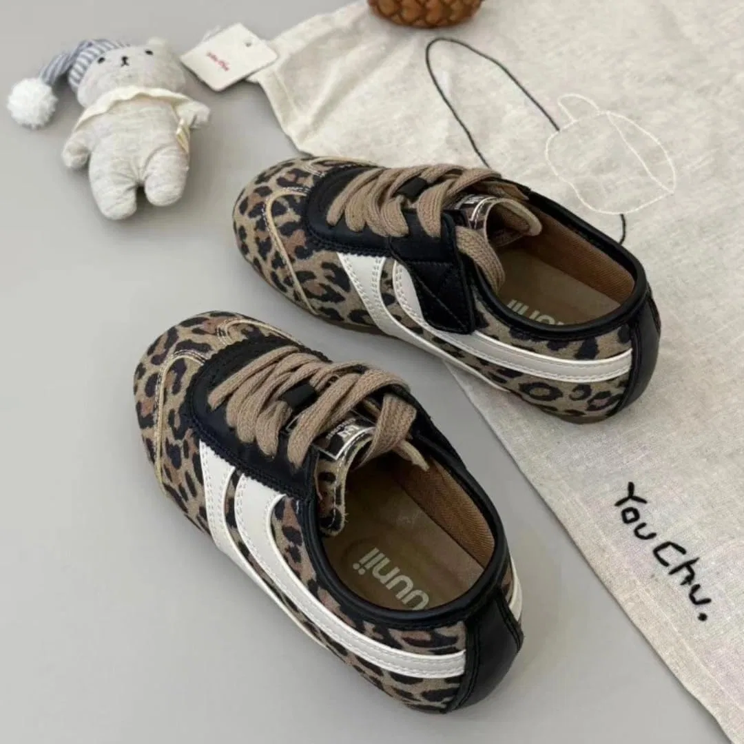 Детские кроссовки с леопардовым принтом для девочек и мальчиков XinYiQu, Leopard — фото 3
