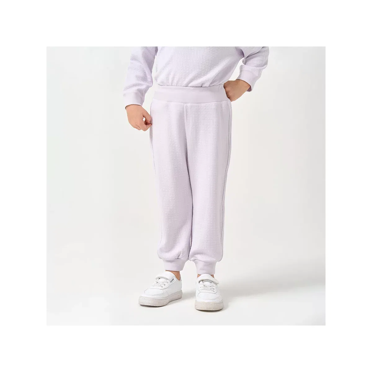 Детские джоггеры для девочек из модала Super Soft TENCEL Modal Laimi Bloom, Light Purple — фото 2
