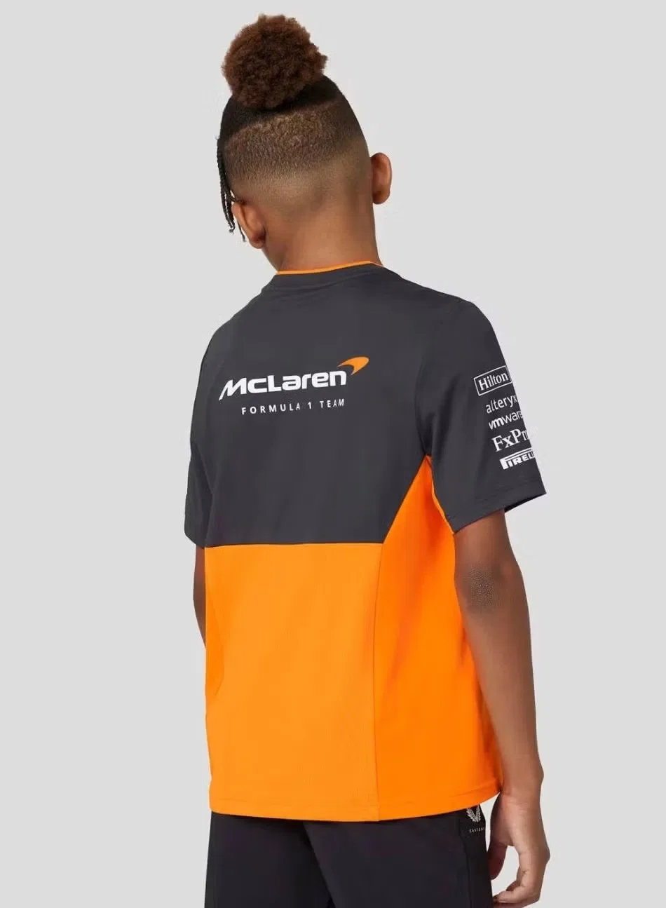 Футболка с принтом комплект Mclaren, красно-черный — фото 2