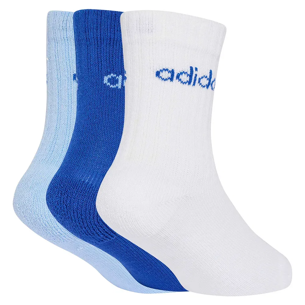 Детские носки с высоким верхом Linear Crew 3 Pairs Adidas, Multicolor — фото 2
