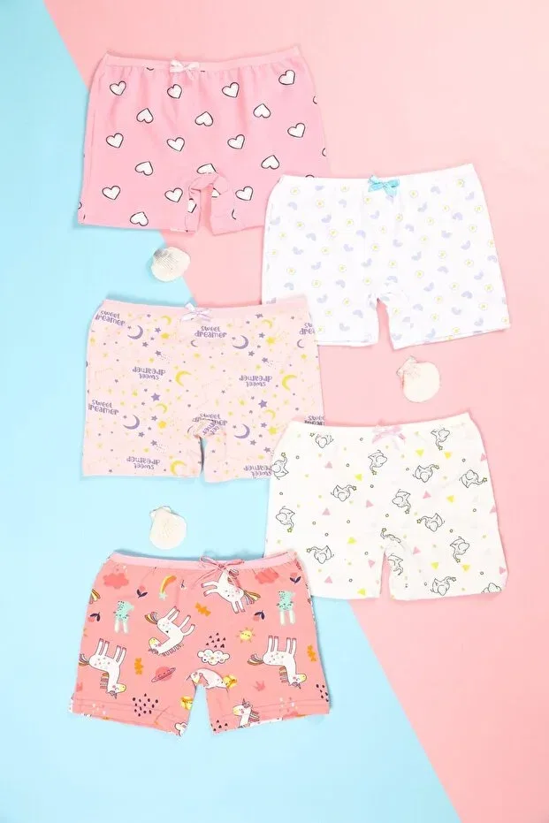 Детские боксеры для девочек хлопковые 5-пак Madalina, Multicolor