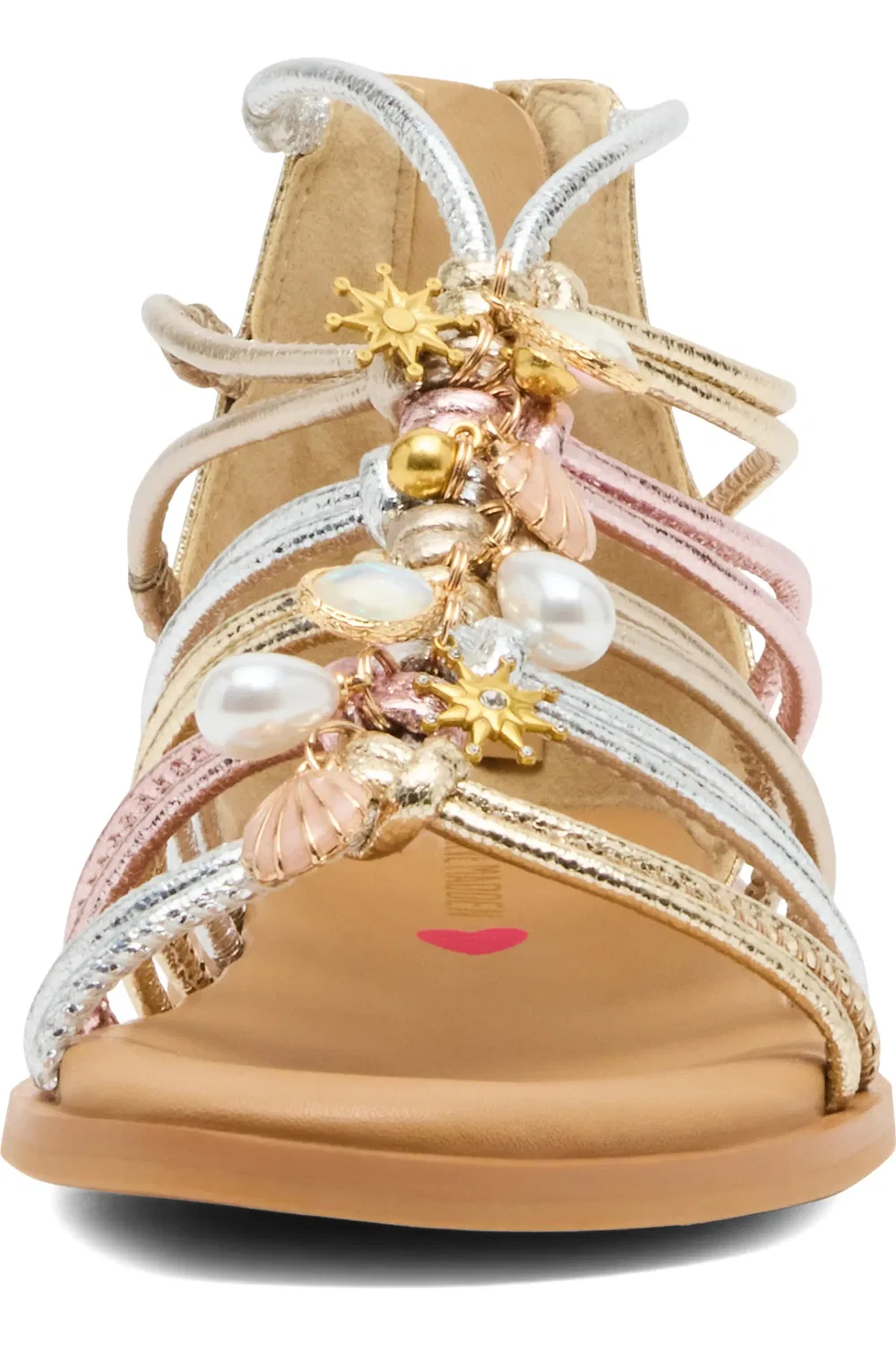 Детские сандалии клетка с подвесками JGlowee Steve Madden, Metallic Multi — фото 3