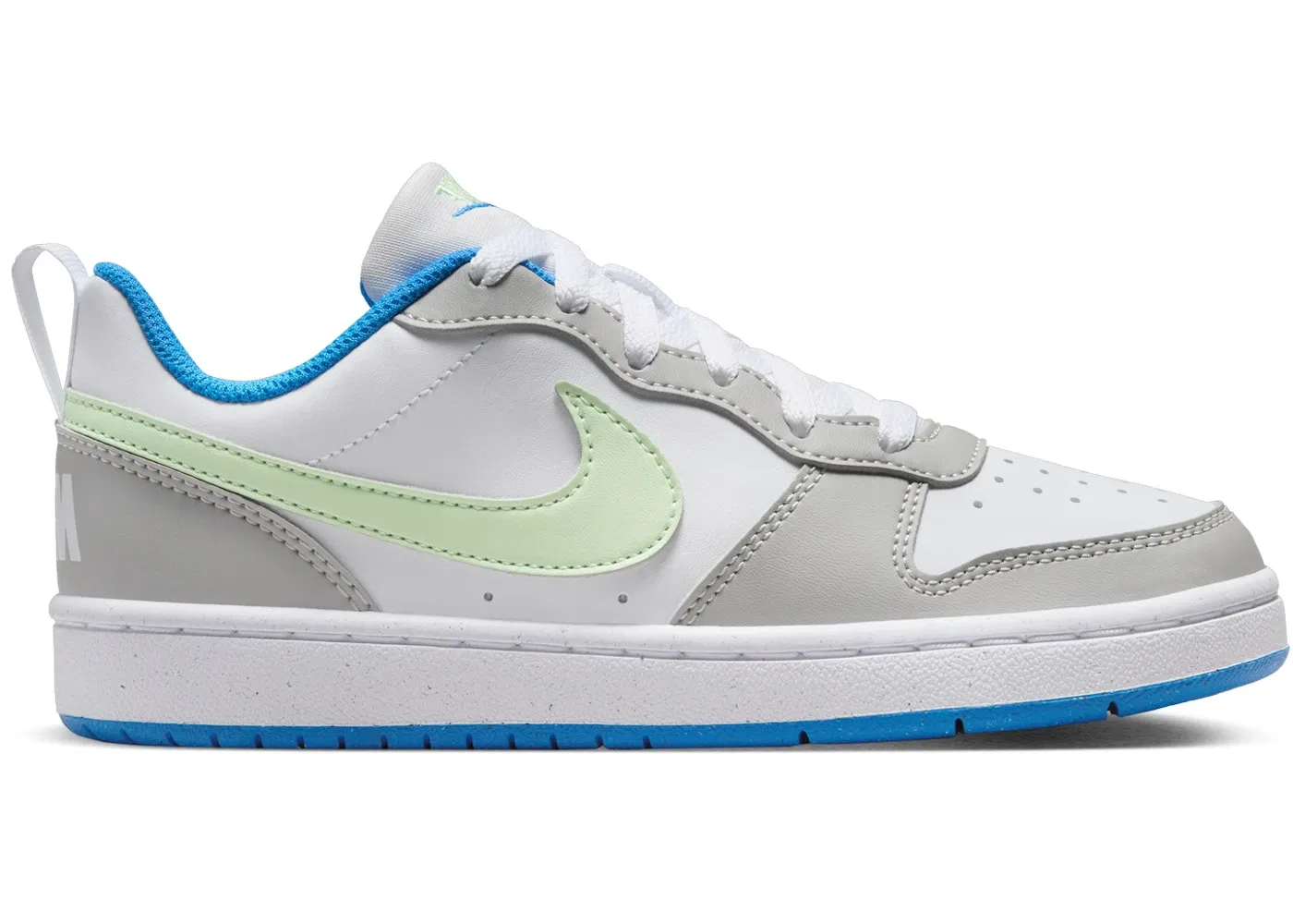 Детские кроссовки с низким профилем Nike Court Borough Low Recraft Nike, Light Iron Ore/White/Photo Blue/Vapor Green