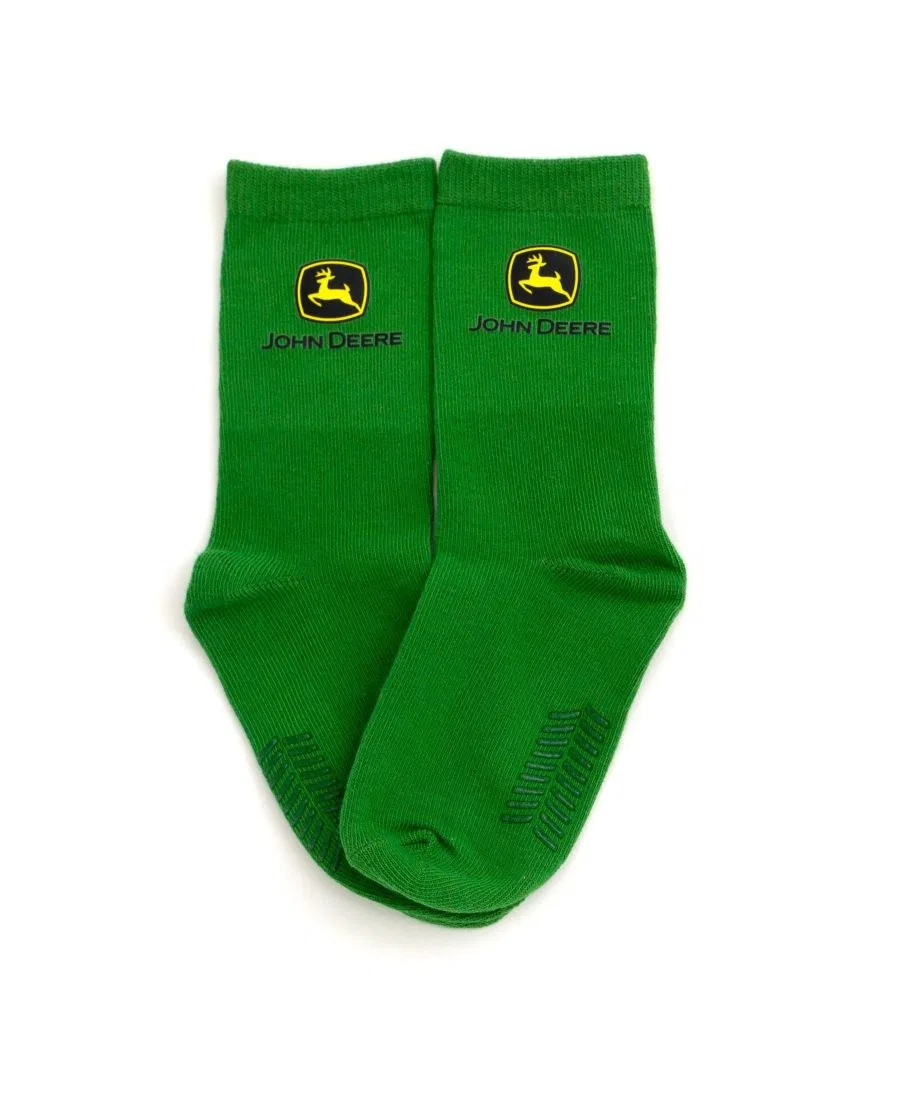 Комплект носков с нескользящей подошвой John Deere, Green Dark Gray Yellow — фото 3