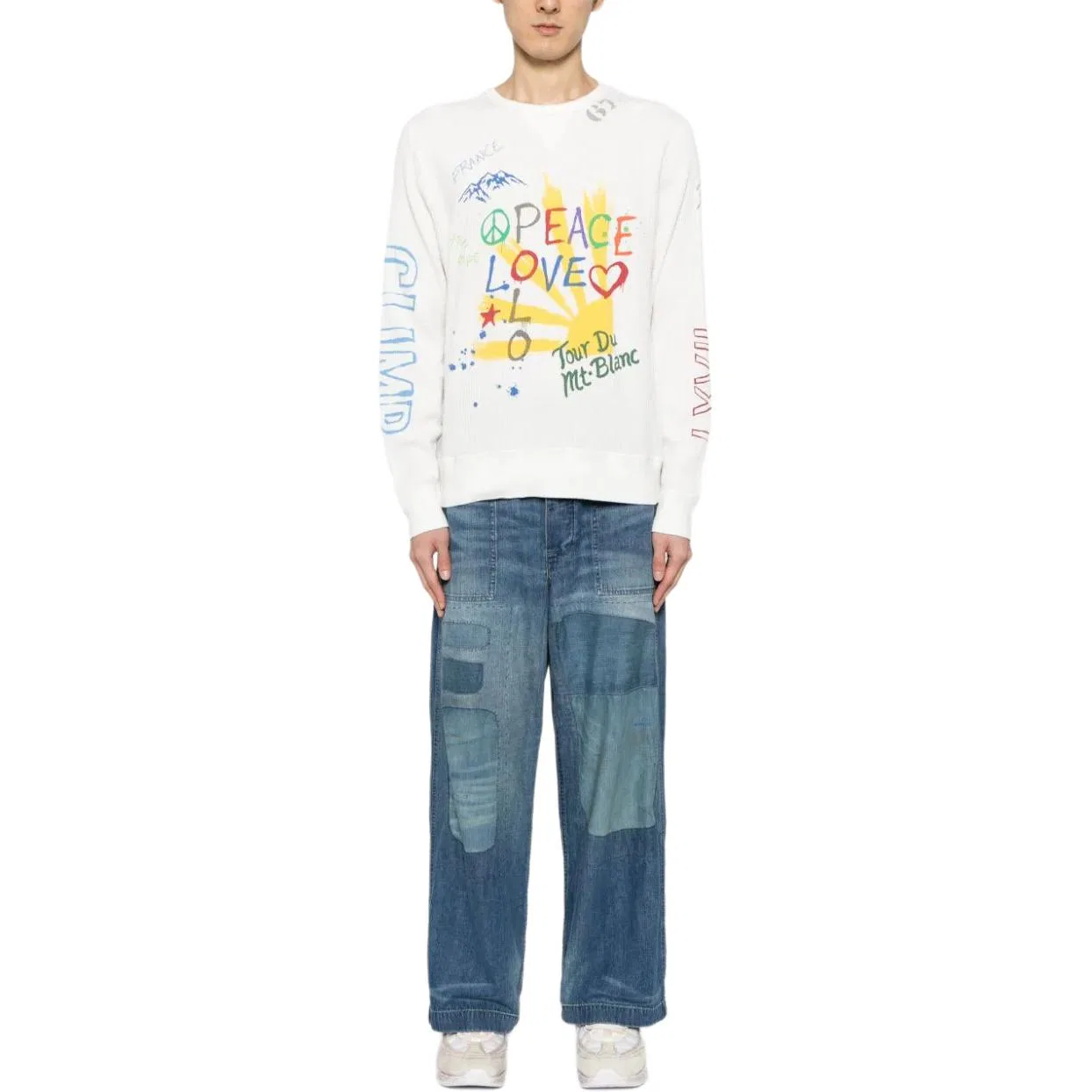 Мужские джинсы свободного кроя с потертостями Polo Ralph Lauren, Blue — фото 3