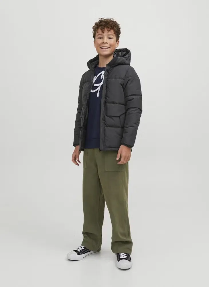Куртка-пуховик с капюшоном Jcospeed Jack & Jones Junior, черный — фото 4