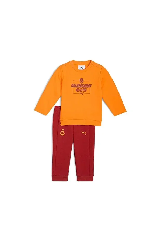 Детский спортивный костюм для мальчиков с капюшоном Galatasaray ftblculture baby tracksuit set Puma, Intense Orange