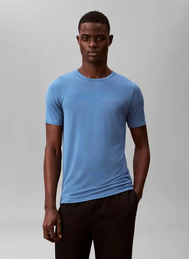 Футболка домашняя с круглым выворотом Calvin Klein, синий