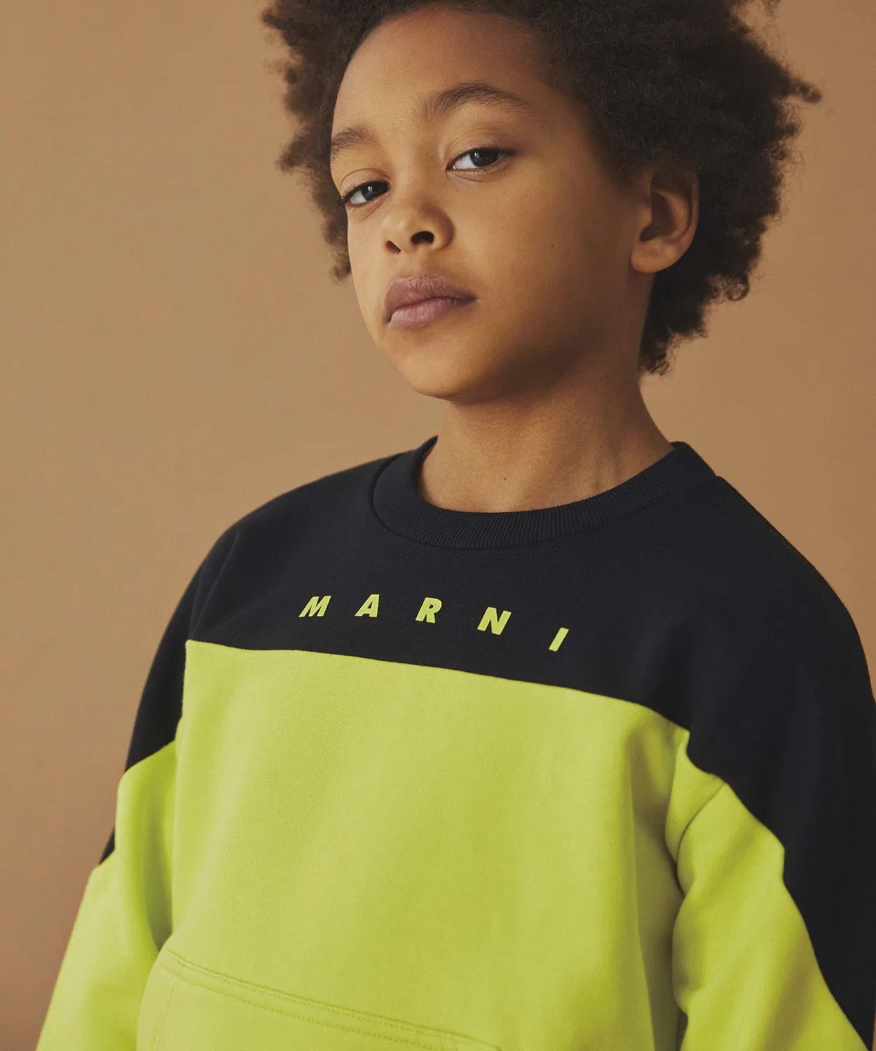 Детский свитшот с длинным рукавомColor Block MARNI, Light Yellow