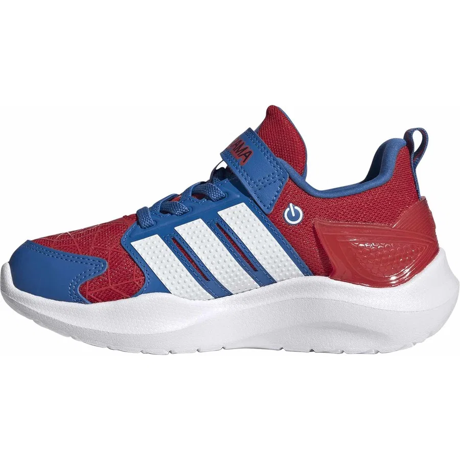 Детские спортивные кроссовки с LED-подсветкой Lightroma Rnr Spider-Man adidas, Сине-красно-белый — фото 2