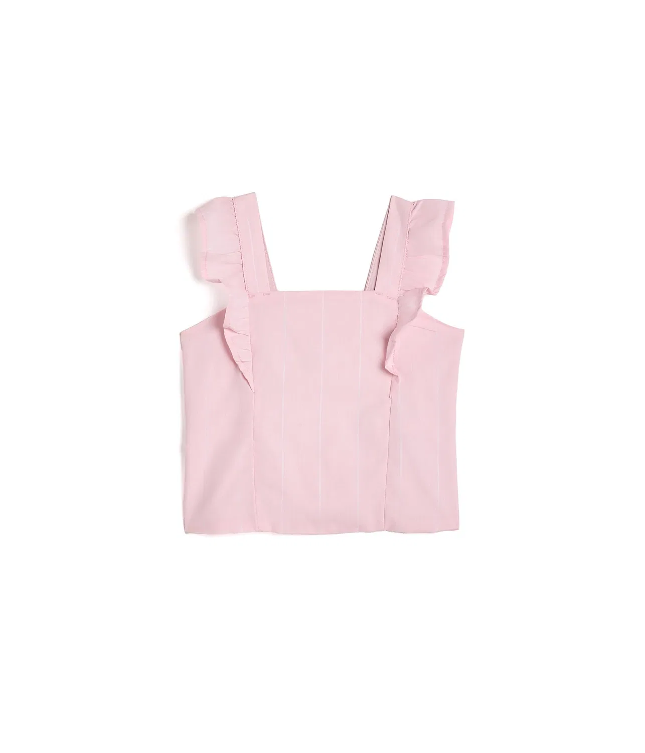 Топ с оборками на бретелях (для детей постарше) Abercrombie Kids, Chalk Pink