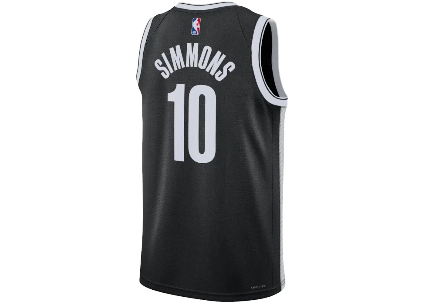 Мужская баскетбольная джерси Nike NBA Brooklyn Nets Ben Simmons 10 2022/23 Icon Edition Swingman, Black — фото 2