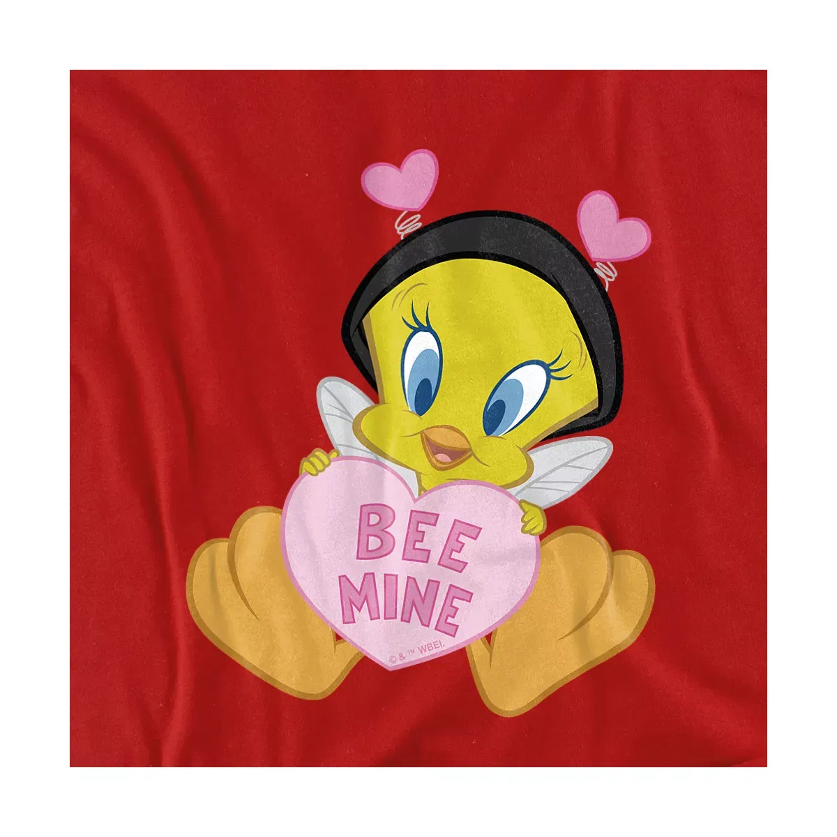 Детский боди с коротким рукавом Baby Looney Tunes Valentine's Day Tweety Bee Mine Looney Tunes, Red — фото 2