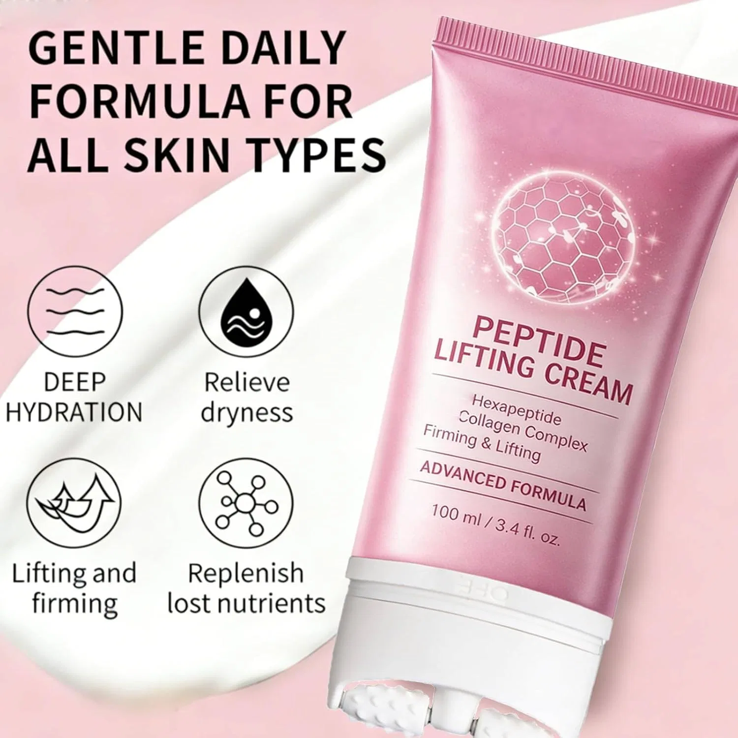 Крем для шеи и декольте с роллером, Peptide Lifting Cream Roller, PINKLABS, 100 мл Generic — фото 3