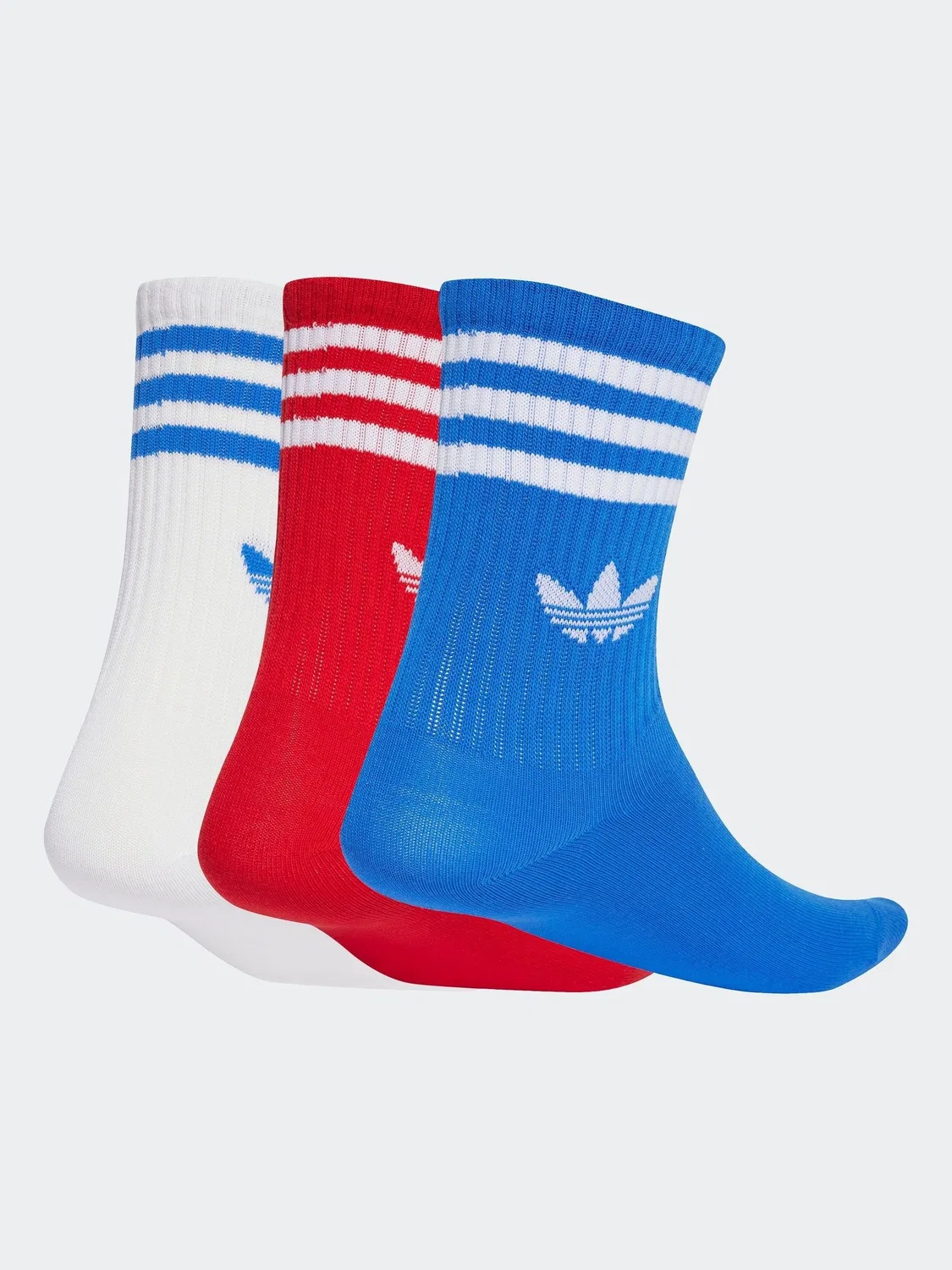 Носки повседневные Crew Three Stripe Socks, adidas Originals, светло-красный — фото 2
