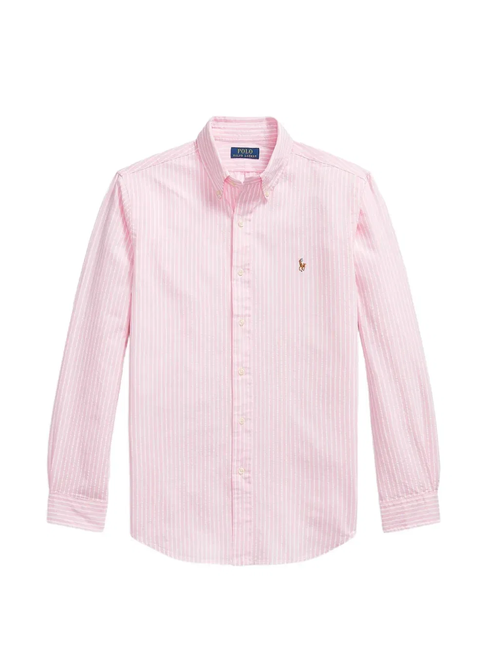 Рубашка Custom Fit из оксфорда с жатой фактурой Polo Ralph Lauren, розовый