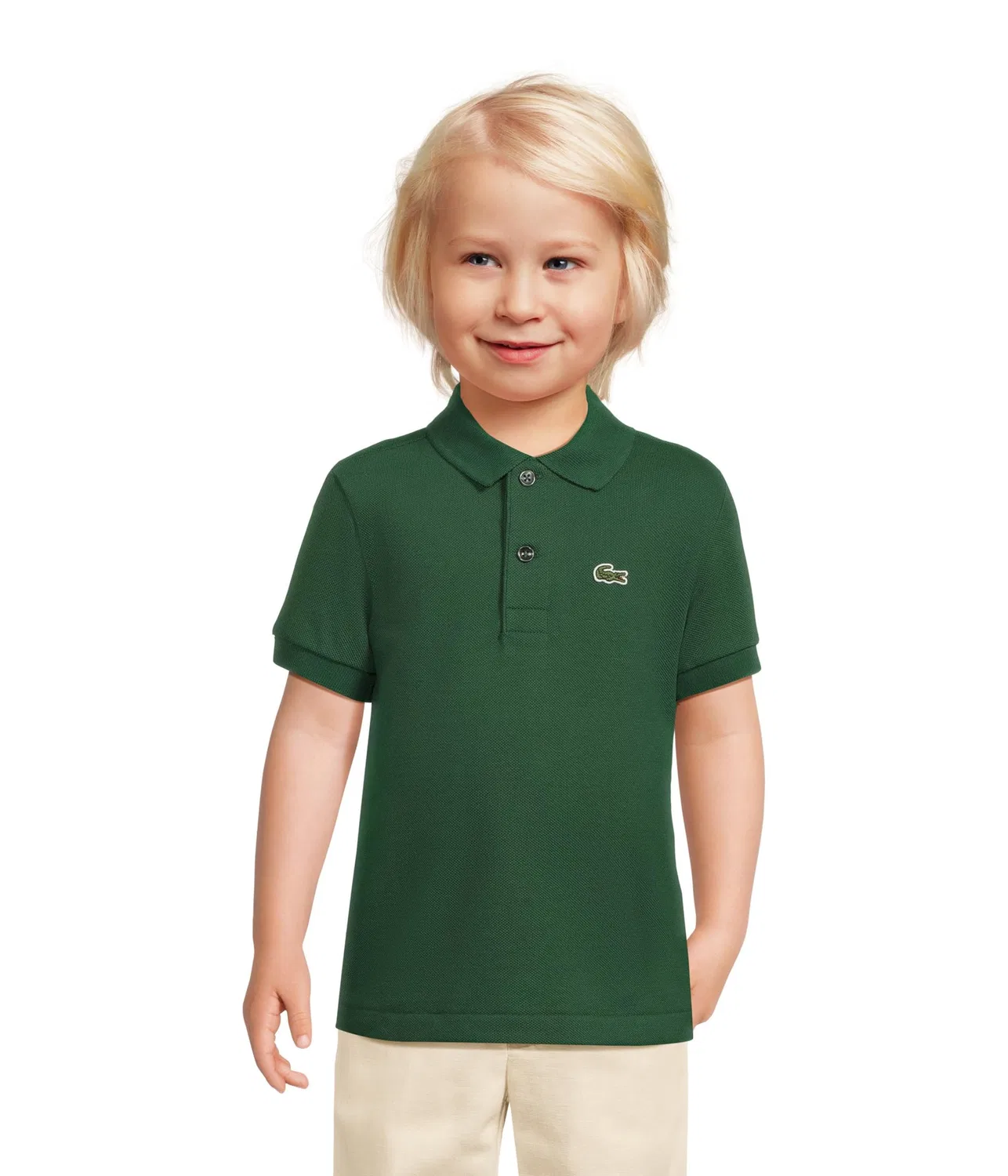 Поло Petit Pique (для малышей/детей постарше) Lacoste Kids, Vert