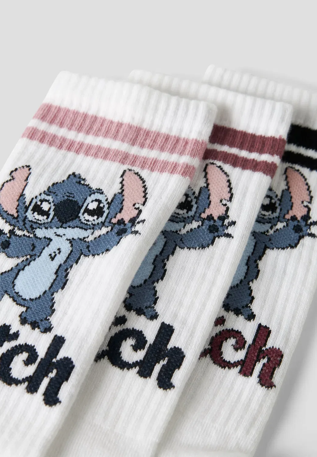 Nkfadis stitch tennis 3p sock wdi - socks Name It, Bright White Pack X Black Xwild Ginger Xlilas — фото 2
