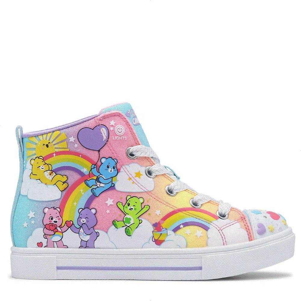 Детские кроссовки с мерцающими огоньками и рисунком из мишек Skechers, Multi Care Bear — фото 2