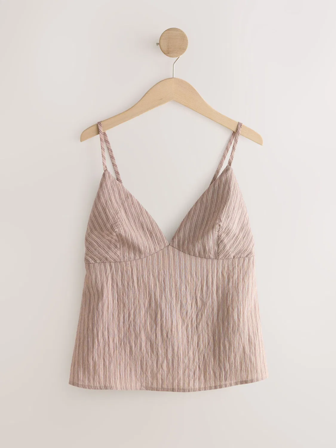 Топ на бретелях в полоску, Mocha Brown Stripe Next, Mocha Brown Stripe