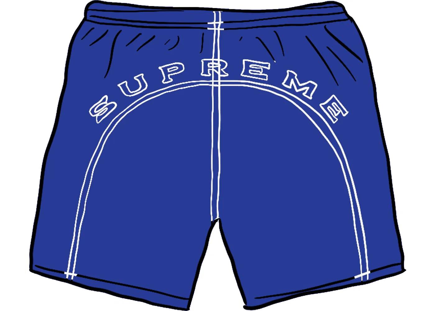 Мужские шорты с логотипом Supreme Arc Logo Water Short (SS20), Royal