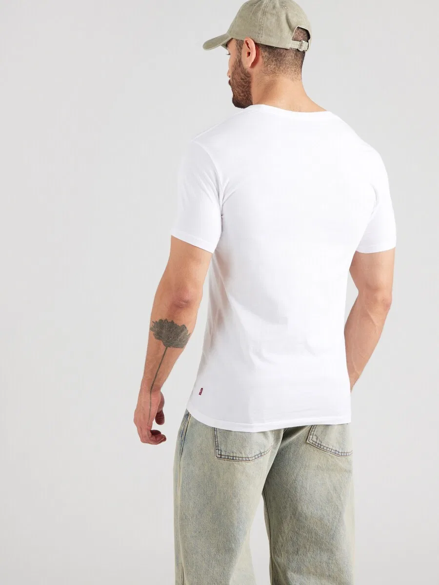 Комплект из двух футболок LEVI'S с графическим принтом, темно-синего и белого цвета — фото 3