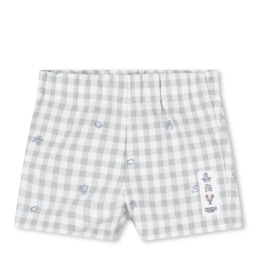 Комплект шорт и футболки с принтом Kids All-Over Graphic Print Shorts Set Kenzo, Blue — фото 3