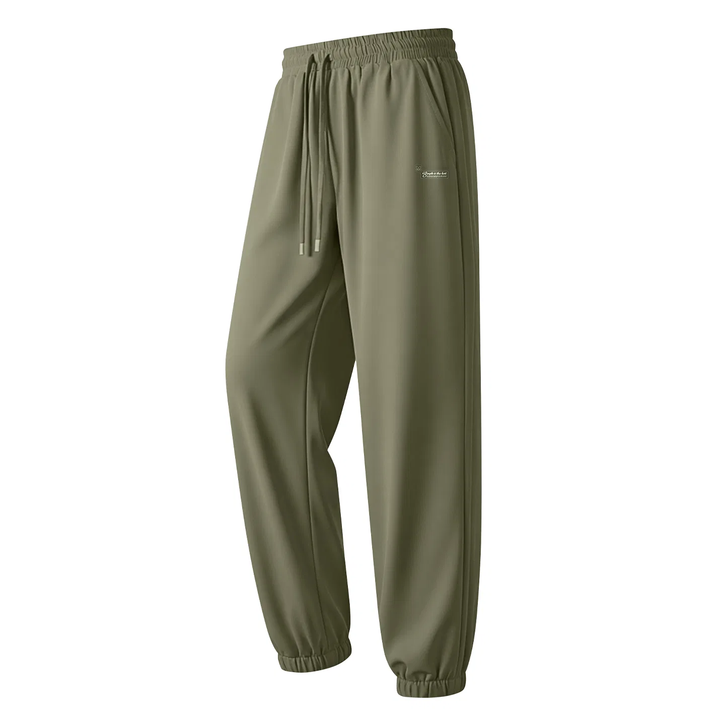 Детские повседневные штаны с манжетами MINISO, Ice Silk Cooling Khaki (Green Leather Pants Logo) — фото 3